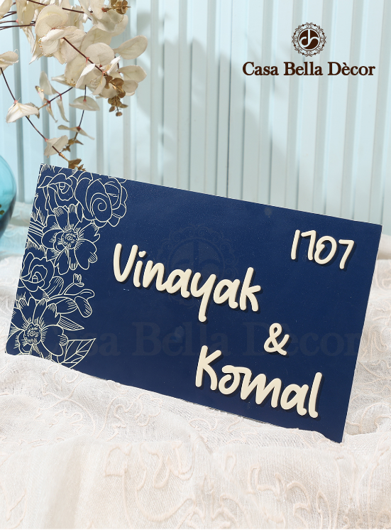 Flower Printed Nameplate