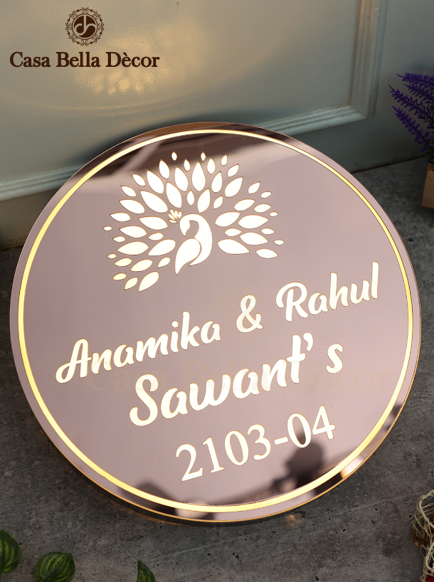 Mor Pankh Led Nameplate